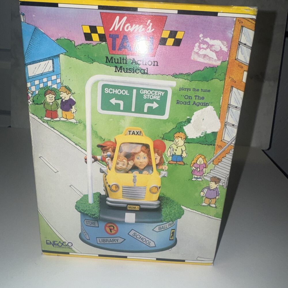 Enesco Mom's Taxi Multi Action Musical Music Box On The Road Again Rare